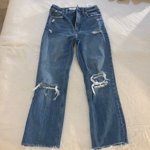 Abercrombie & Fitch The Ankle Straight Ultra High Rise